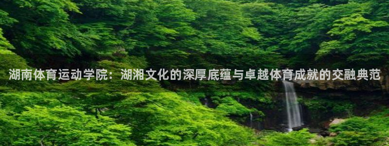 vsport体育官网下载平台APP：湖南体育运动学院